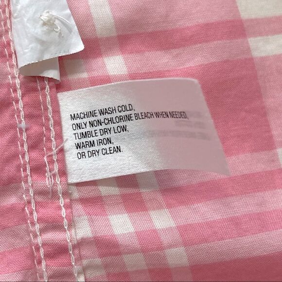 GAP Pink Plaid Button Down Long Sleeve Top Sz S - Picture 13 of 15